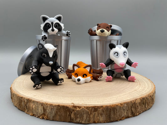 Critters in a Trash Can